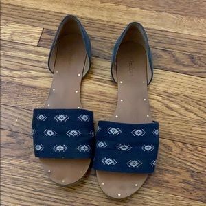 The Thea Sandal in Fabric & Leather